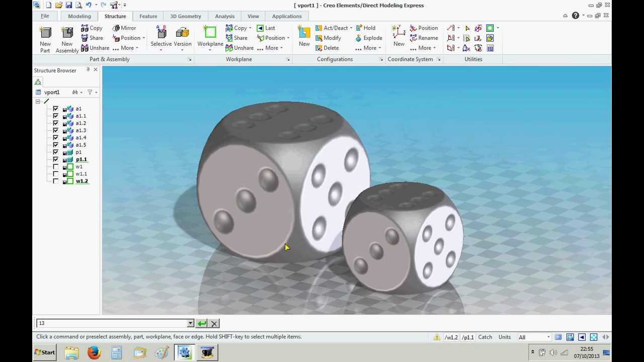 Making a dice using computer aided design CAD - YouTube