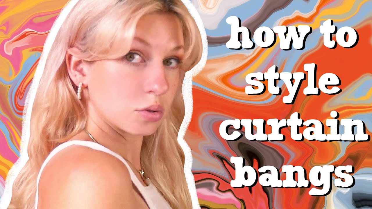 How To Style Curtain Bangs | how to make bangs look good easily with a