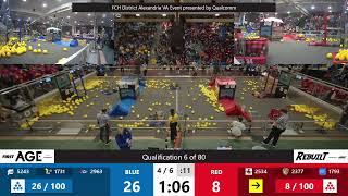 Qualification 6 - FCH District Alexandria VA Event presented by Qualcomm