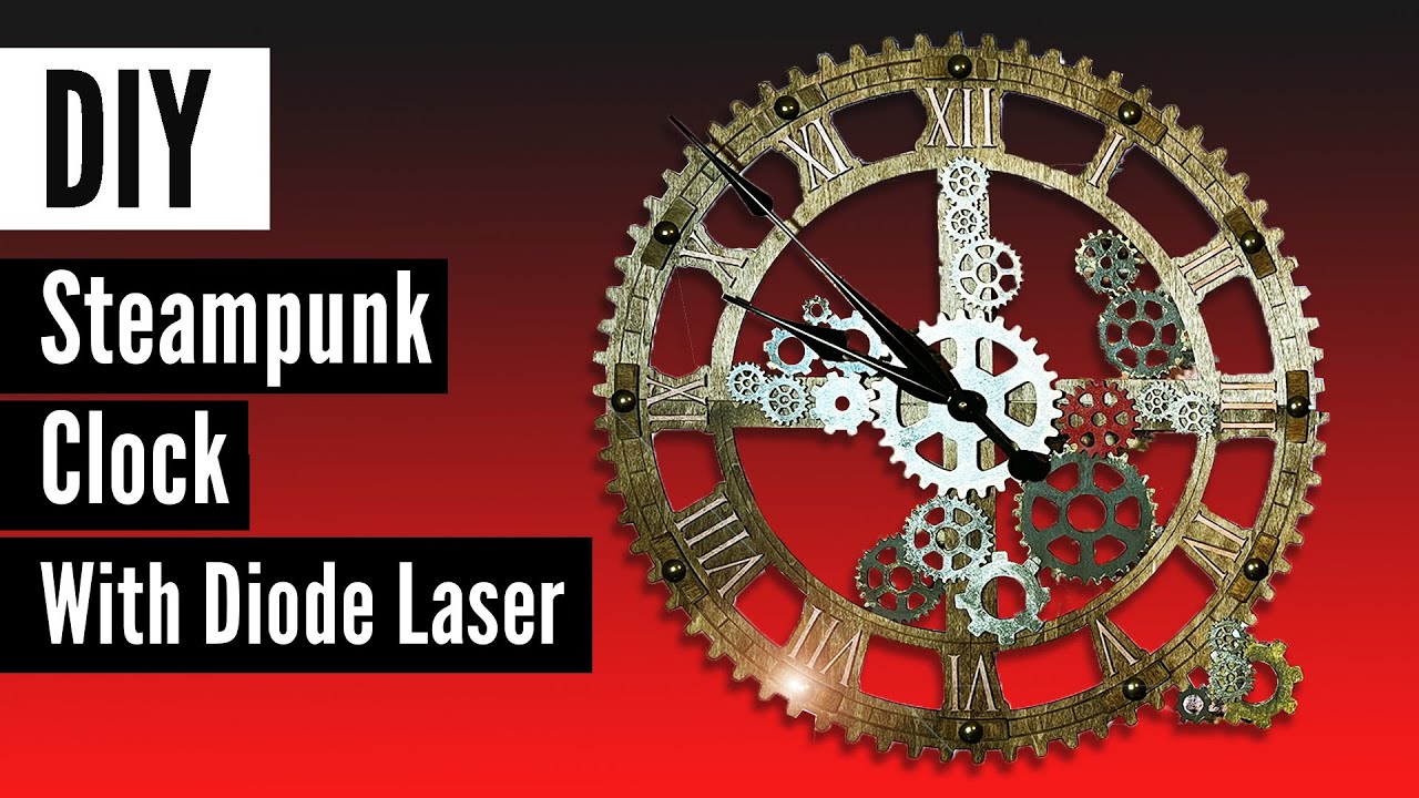 Steampunk Clock SVG for Printing and Cutting Projects, Steampunk