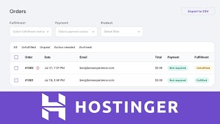 Manage Store Orders Step By Step In Hostinger Website Builder