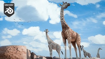 The Giraffe Render Timelapse Blender