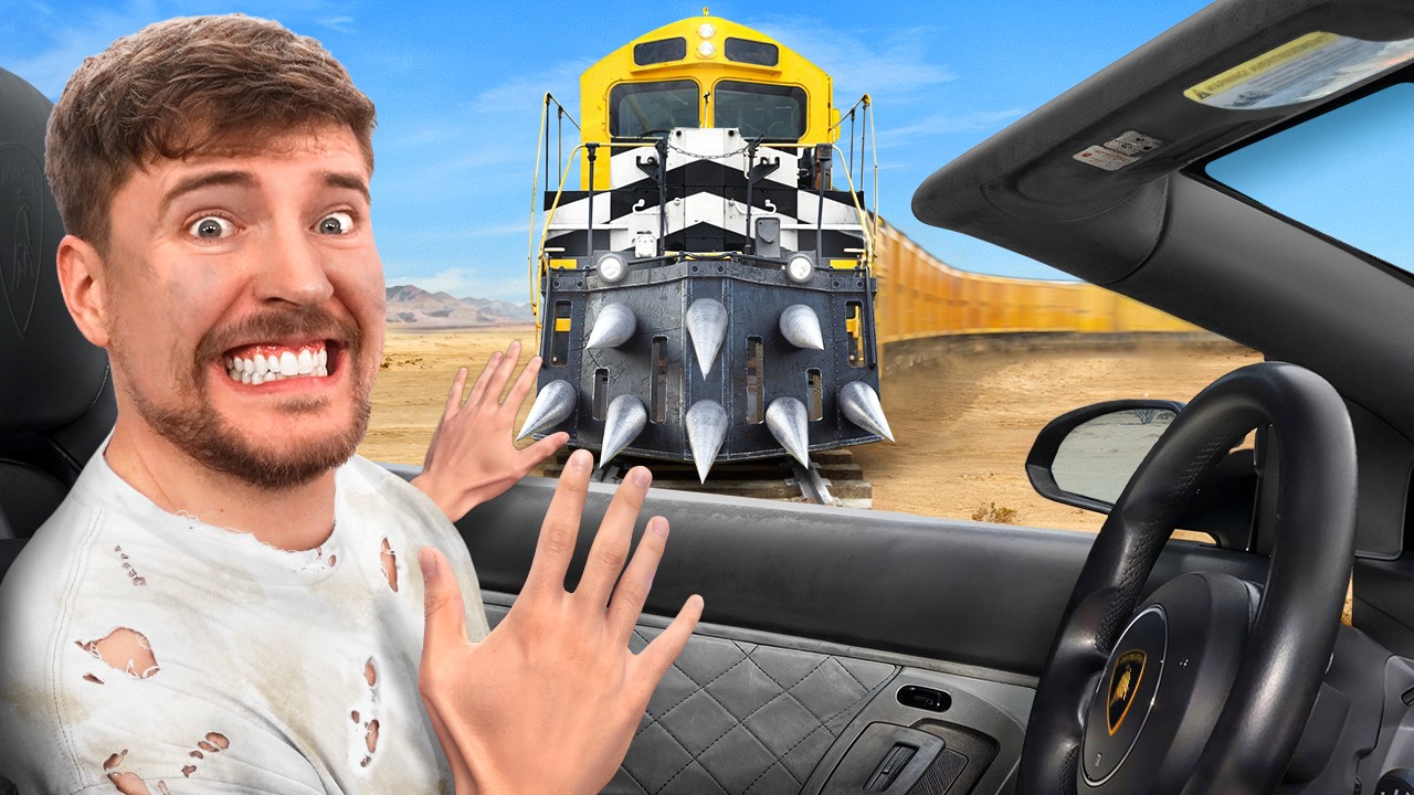 ⁣Train Vs Lamborghini