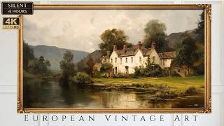 Frame TV Art 4K | European Vintage Countryside House | Calm River Landscape (4 Hours) screenshot 4