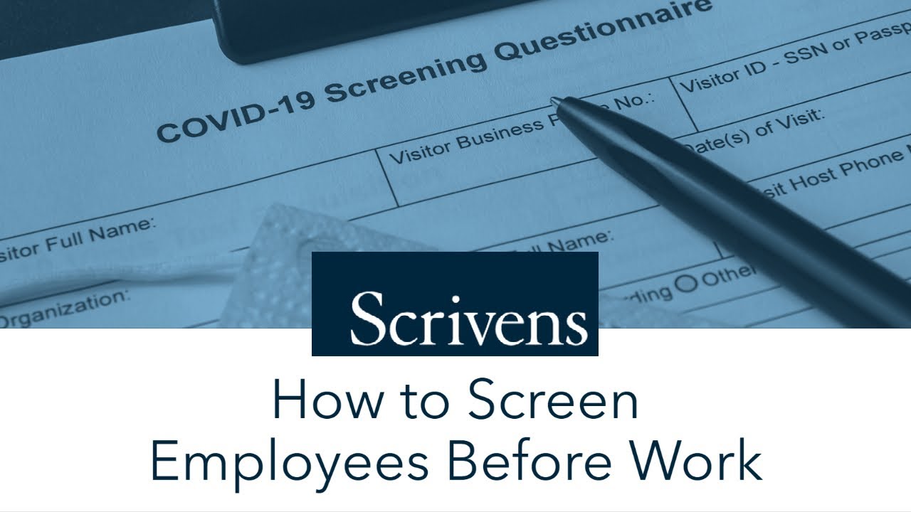 Covid 19 Screening Employees Returning to Work - YouTube