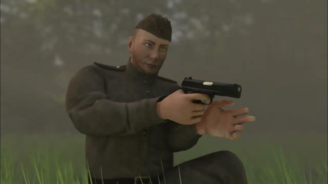 Советский Солдат ВОВ (Вторая Мировая Война) 1941-1945 Blender 3d.