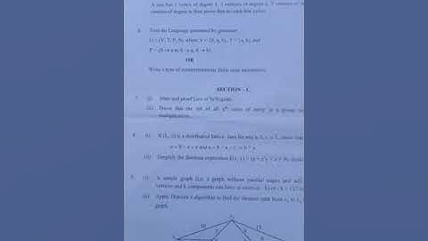 advance discrete mathematics previous year question paper MGSUBIKANER/MSc final mathematic exam
