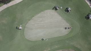 Dry-Ject Aerification process on the Greens