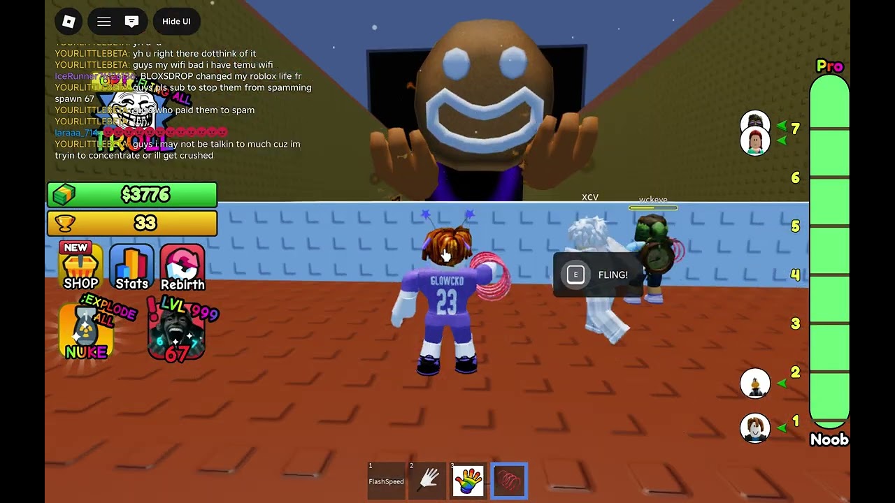 I played dont get crushed by 67(roblox)