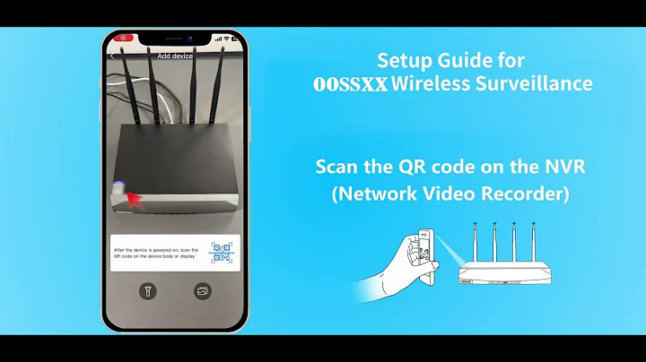 OOSSXX Wireless camera connected to NVR setup video