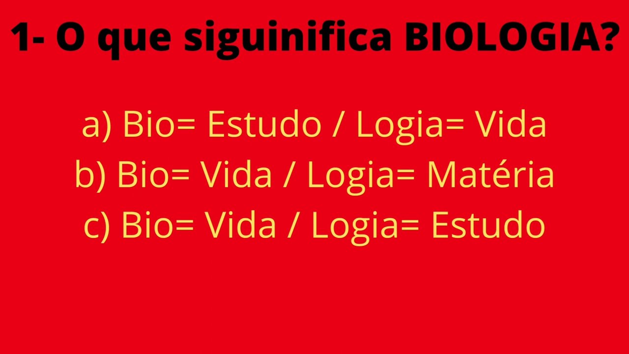 Quiz de Ciências e Biologia - Só Biologia