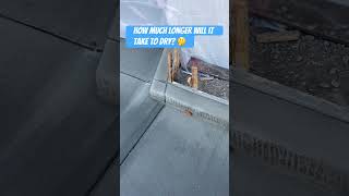 How long will this concrete take to dry? | Medium Broom Finish Sidewalk | Flat #concretework