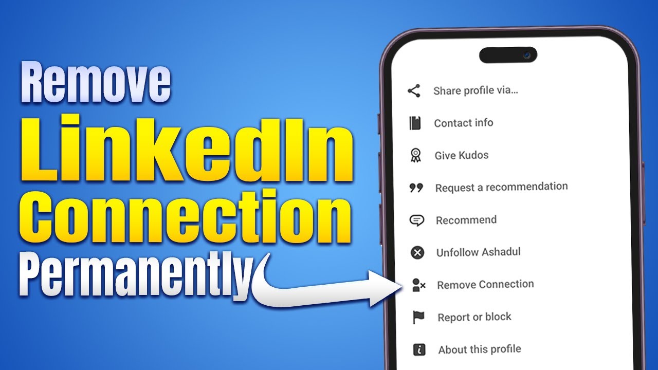 How To Remove Linkedin Connection on Linkedin App - YouTube