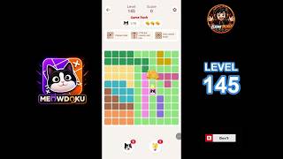 Meowdoku Level 145 walkthrough | full solution