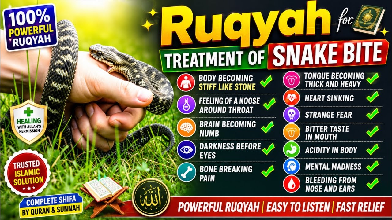 Ruqyah for treatment of snake bite body becoming stiff like stone ...