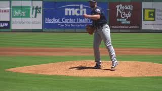 Logan Allen warming before an August 5th, 2018 contest at Midland. Details