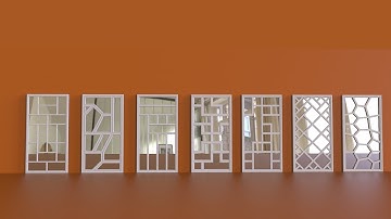 Procedural Modern Mirrors Modeling in 3dsMax