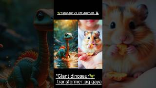 🦖 Dino vs Pet Animals Transformation  “Cute se dangerous tak ka transformatio kaun jeetega? #shorts