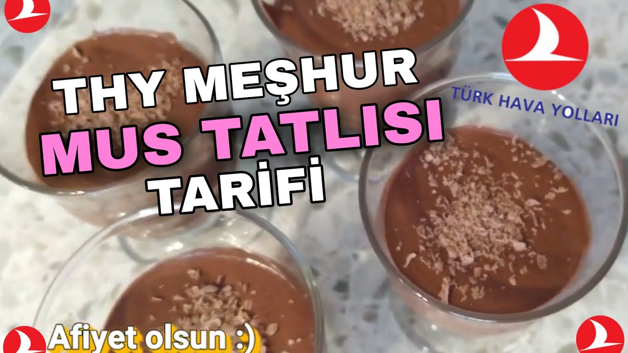 4 Malzeme ile THY'nin meşhur tatlısı çikolatalı mus
