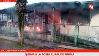 Queman posta rural de Pidima en Ercilla, Región de La Araucanía