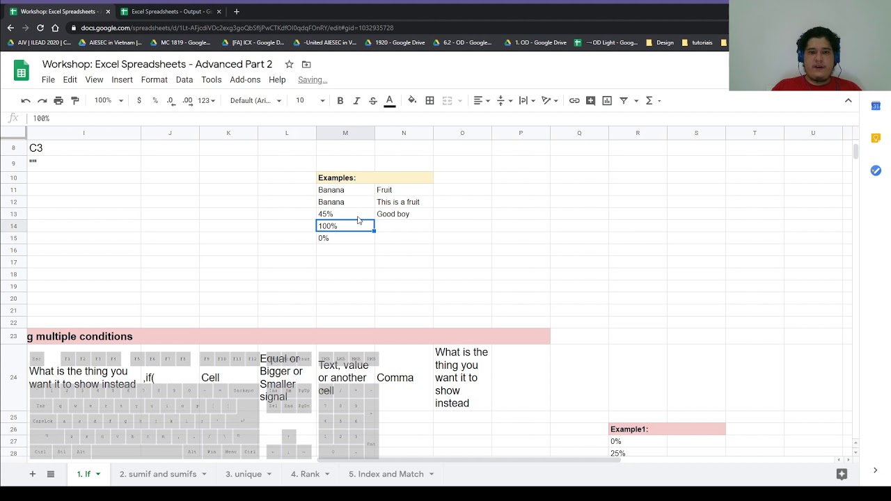 Workshop: Excel Spreadsheets - ADVANCED Part 2 - YouTube