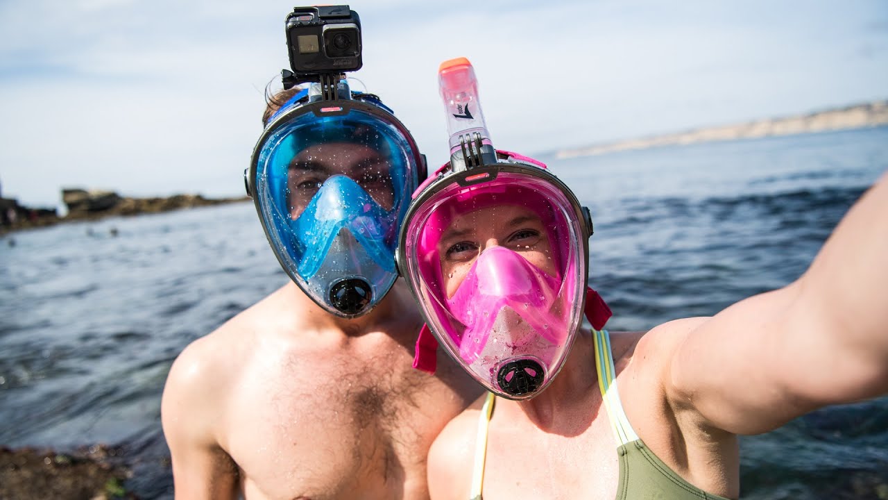 Underwater Breathing Snorkelin Face Snorkel Mask Scuba Diving Full Face Mask