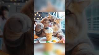 Cat Eating Ice Cream |#Shorts #Viralshorts #Cat