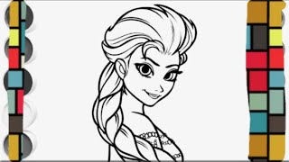 How to paint🎨 Princess Elsa😍 #elizaarts #frozen
