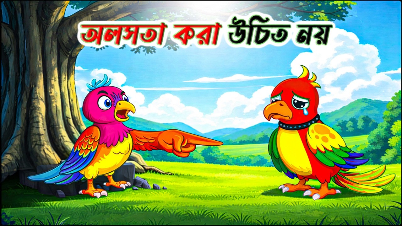 অলসতা করা উচিত নয় | Bangla Cartoon | Bengali Animation Story  | Bengali Bird Moral Story