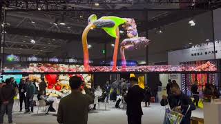 P3.9mm transparent LED display with size 10×3m