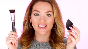 HOW TO: APPLY FOUNDATION FOR BEGINNERS | FLAT TOP KABUKI FOUNDATION BRUSH OR BEAUTY BLENDING SPONGE