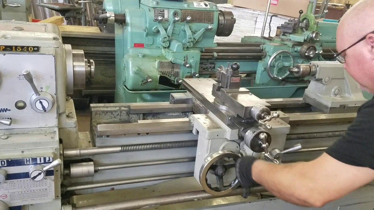 Sharp 1540 Engine lathe demo YouTube