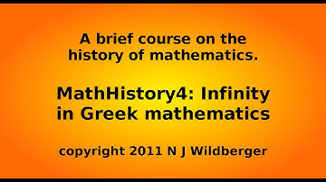 Infinity in Greek mathematics | Math History | NJ Wildberger