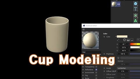 [시포디] 섭디비전 컵 모델링 하기/익스트루드/베벨-시네마 4D R25(Cinema 4D Cup Modeling Tutorial/Subdivision/Bevel/Extrude)