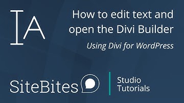 1) Text: How to edit text using Divi for WordPress