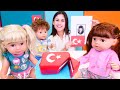 Ayşe, Gül, Ece ve Mert 29 Ekim Cumhuriyet Bayramı için pasta yapıyor! Çocuk videoları