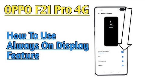 OPPO F21 Pro 4G || How To Use Always On Display Feature On Lock Screen