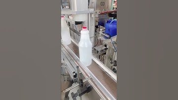Automatic Bleach Liquid Bottle Pressing Capping Machine #cappingmachine #capper
