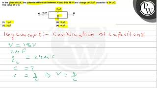 In the given circuit, the potential difference between \( A \) and ...