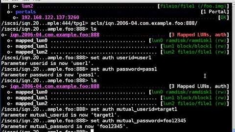 targetcli screencast Part 2 of 3: ISCSI