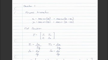 Worked Problems: Forward/Inverse Jacobians, Toolpoint/Joint Velocities, Joint Torques/Forces Part 1