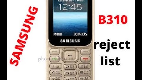Remove phone number from reject list..in all keypad Samsung mobiles.