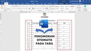 CARA MEMBUAT PENOMORAN DAN NOMOR TTD OTOMATIS DI TABEL MICROSOFT WORD