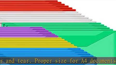 36 PCS A4 Size Plastic Envelopes Poly Envelopes, FANDAMEI 6 Colors File Envelopes with Snap Button