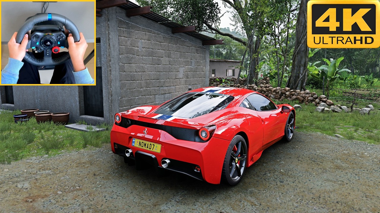 Ferrari 488 | Forza Horizon 5 Logitech G29 Steering wheel 4K Gameplay