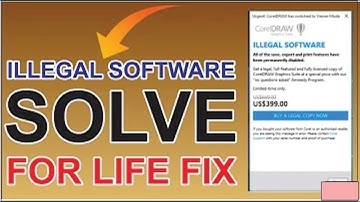 ILLEGAL SOFTWARE! your product has been disable corel darw x7 | Problem ko solve kaise karen 2021