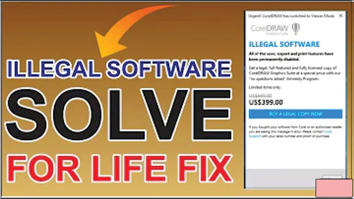 ILLEGAL SOFTWARE! your product has been disable corel darw x7 | Problem ko solve kaise karen 2021