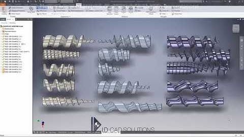Create Bottle Feed Screws with Autodesk Inventor - Tutorial 3 - Shaft Taper and Bottle Grouping