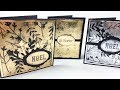 Black Ice Technique | Gold & Silver Christmas Cards | Tutorial