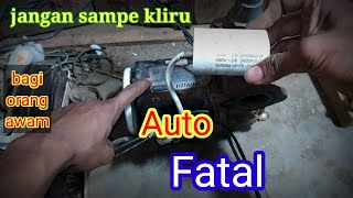 kesalahan fatal, pemberian kapasitor pada pompa air,.  servis pompa air